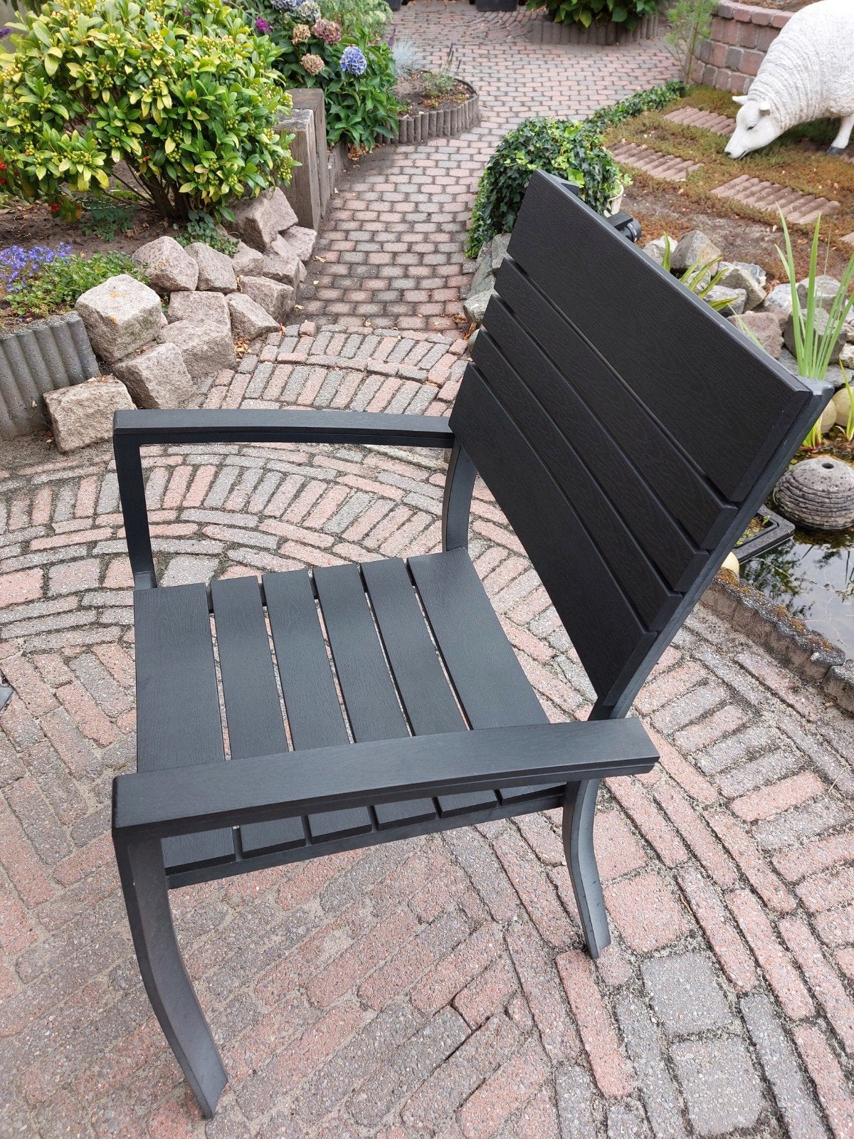3 tuinstoelen gebruikt., Ophalen, Gebruikt, Kunststof, Stapelbaar