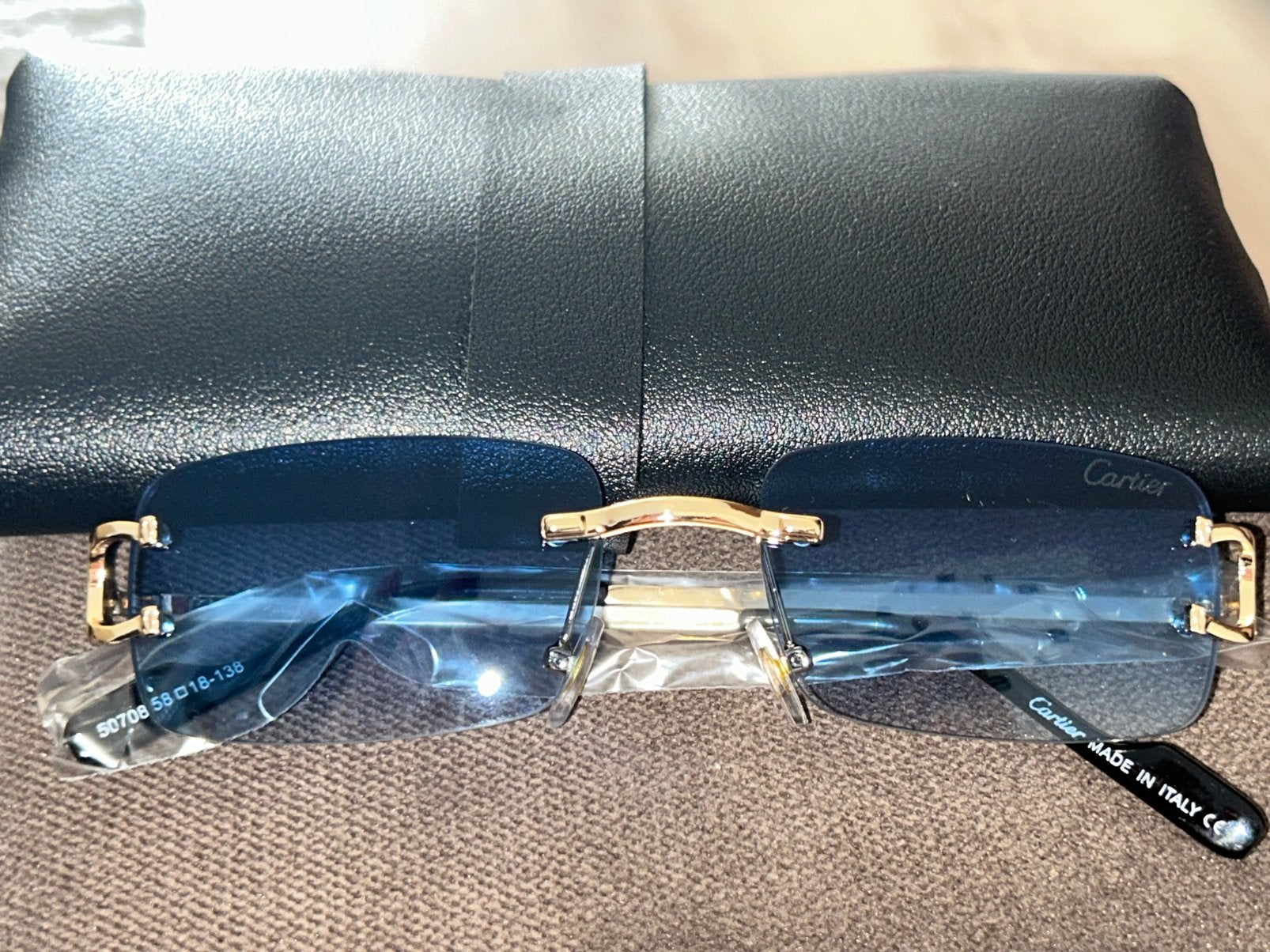 Cartier zonnebril blauw, Ophalen of Verzenden, Nieuw, Blauw