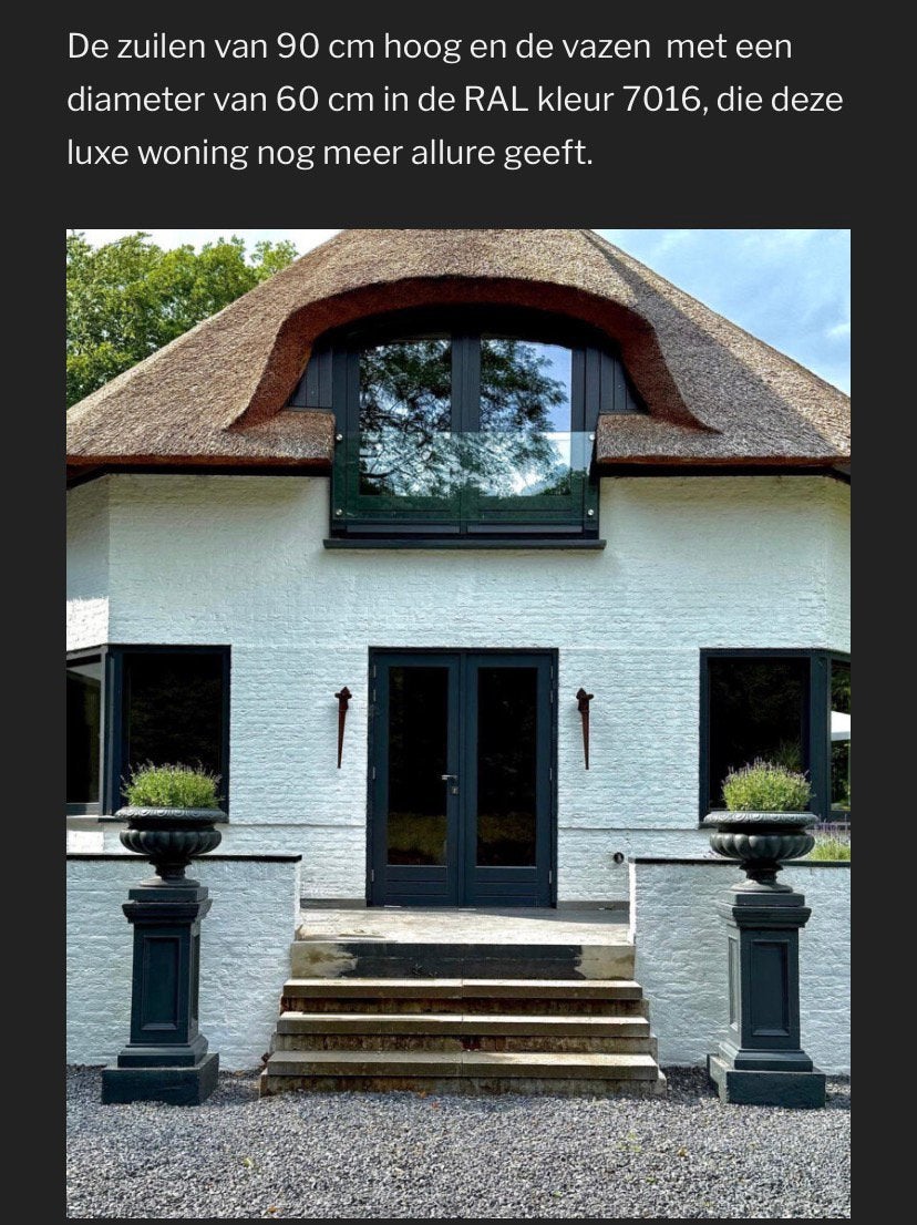 Massieve betonnen bloembakken & plantenbakken op staanders, Tuin en Terras, Bloembakken en Plantenbakken, Ophalen, Minder dan 60 cm