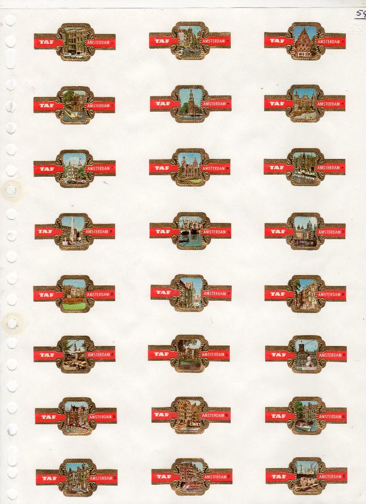 TAF  KF   Amsterdam, Verzamelen, Verzenden, Zo goed als nieuw, Sigarenbandjes