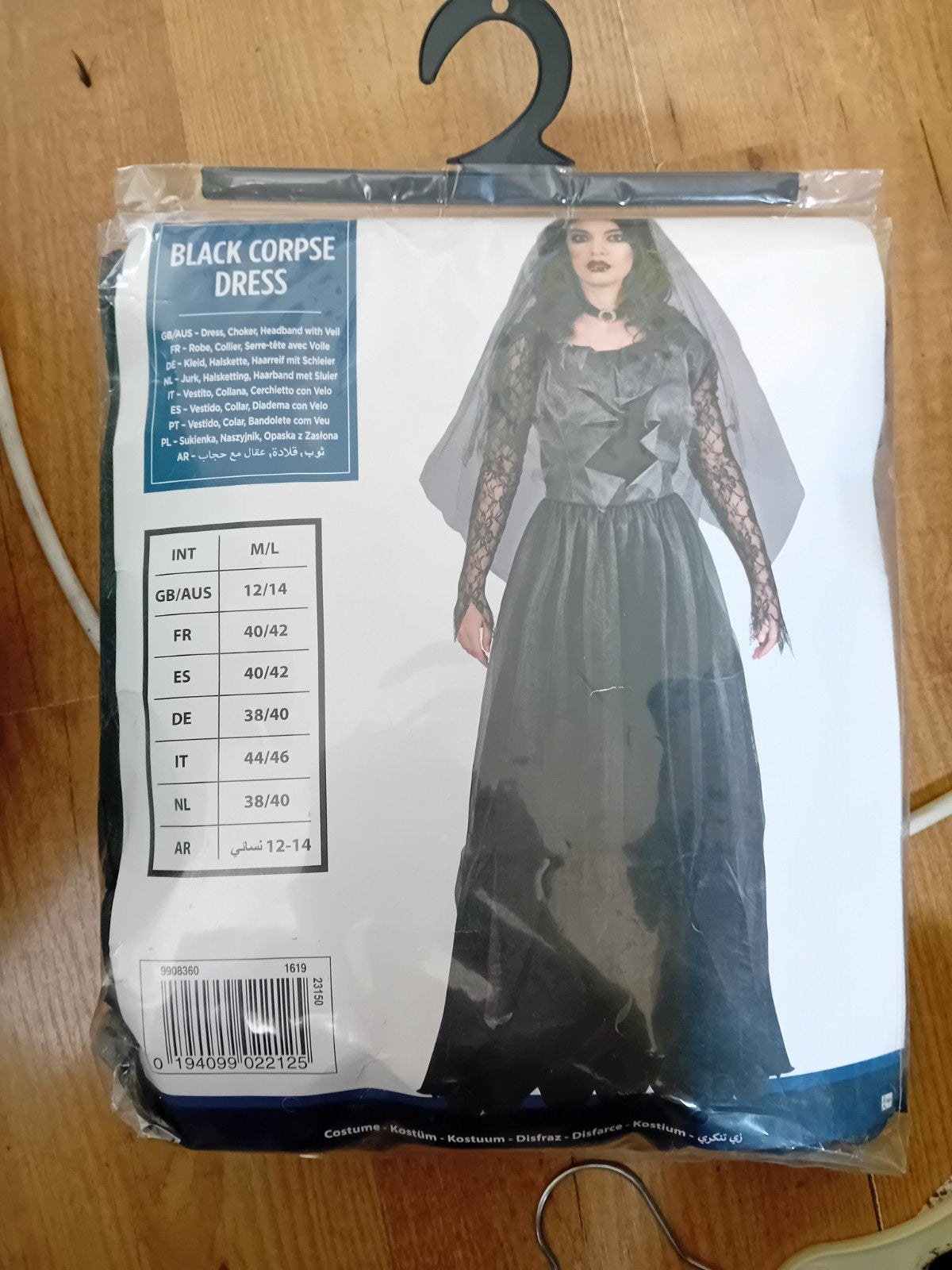 Nieuwe BLACK CORPSE DRESS verkleed jurk met toebehoren, Kleding | Dames, Carnavalskleding en Feestkleding, Ophalen, Nieuw, Maat 38/40 (M)
