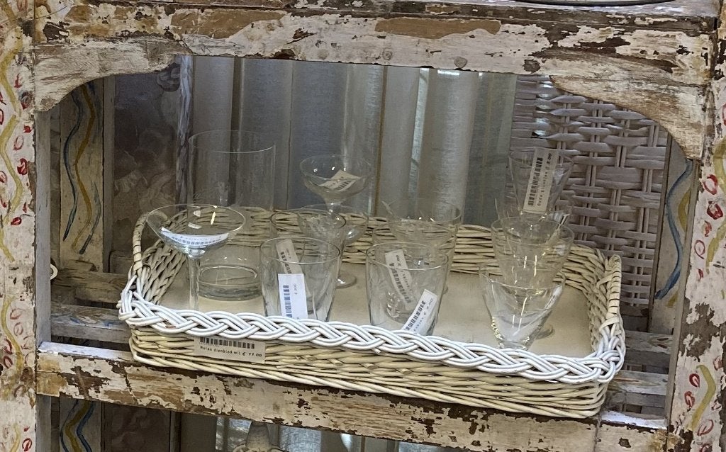 Brocante geëtste glazen - glaasjes & glazen onderzetters, Ophalen