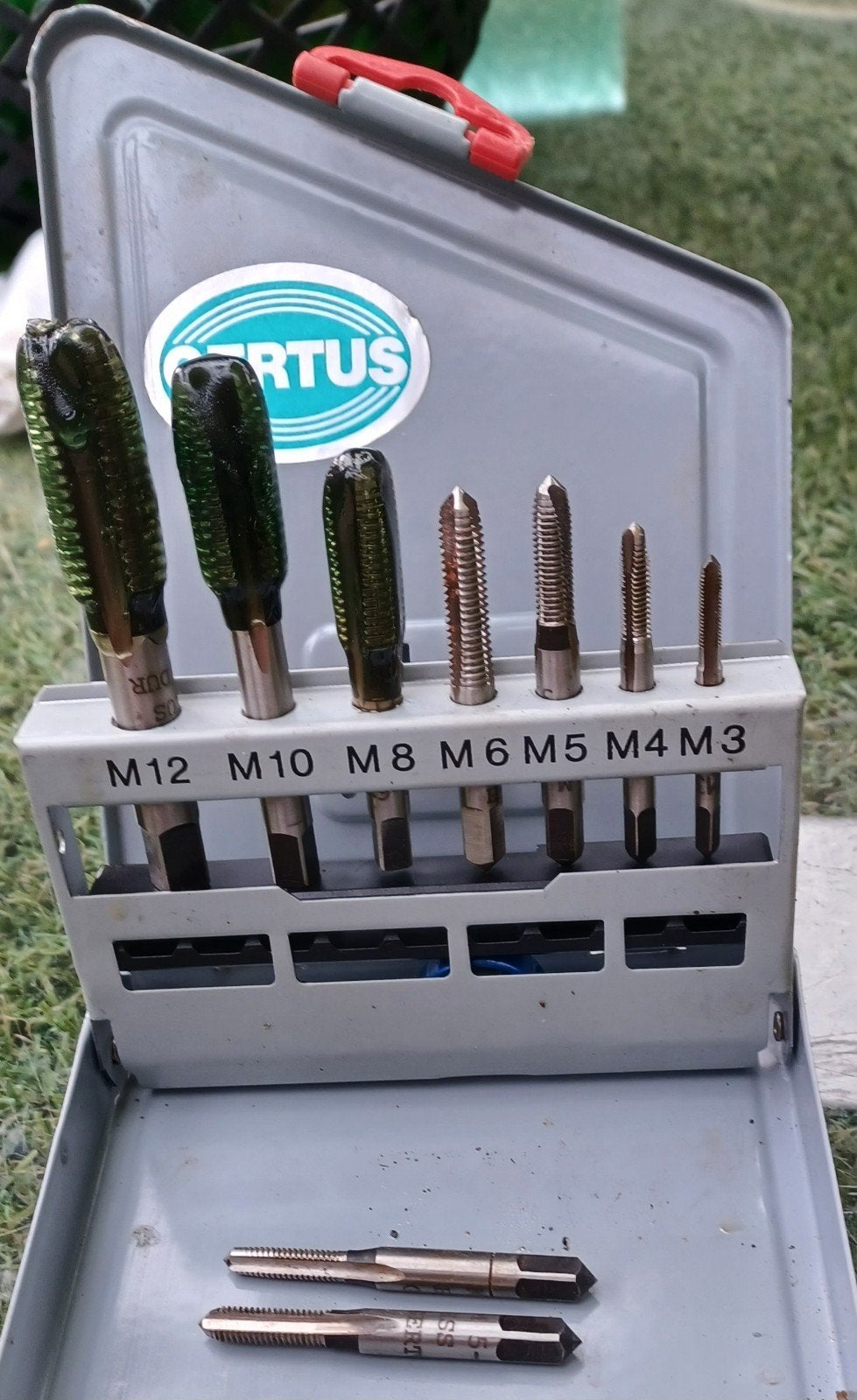 Gertus Tapset M3-M12 in metalen koffer, Ophalen of Verzenden, Gebruikt