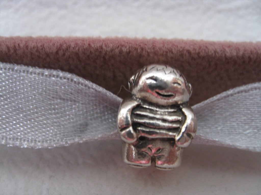 Pandora Bedel Jongen, Sieraden, Tassen en Uiterlijk, Bedels, Verzenden, Zo goed als nieuw, Zilver, Pandora
