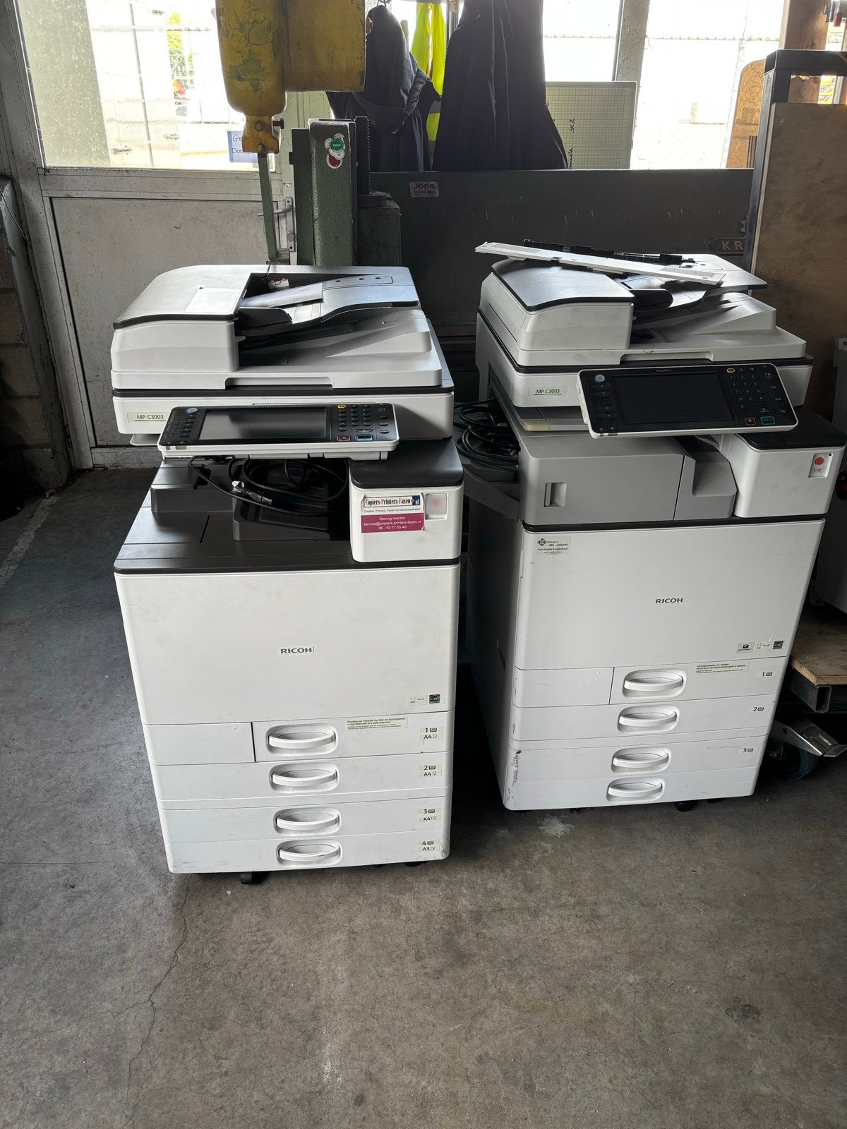 2x Ricoh MP C3003 printer/copier/fax/scanner voor onderdelen, Computers en Software, Printers, Ophalen, All-in-one, Niet werkend