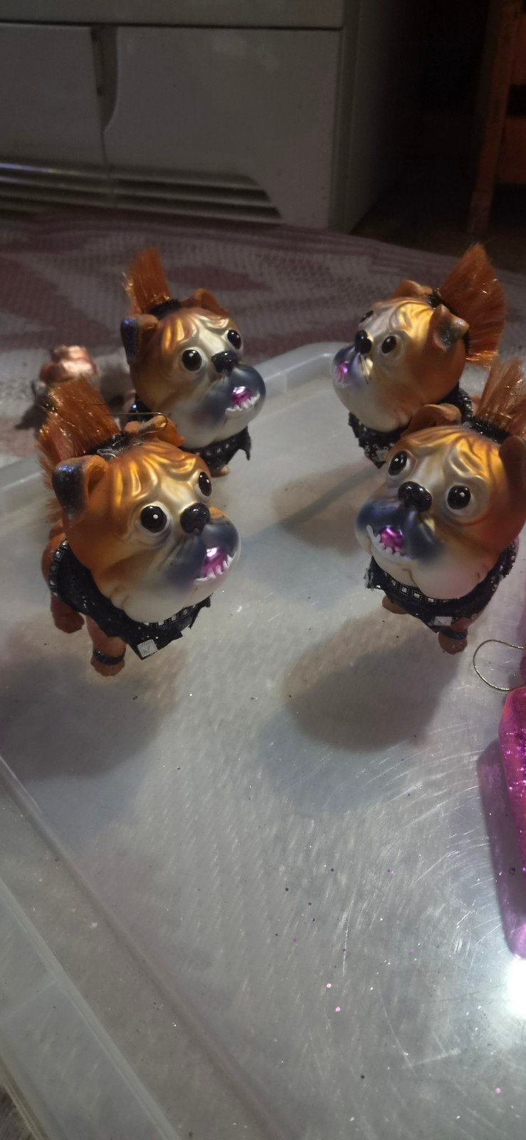 kerstornament bulldog kerstbal hond, Diversen, Ophalen, Zo goed als nieuw