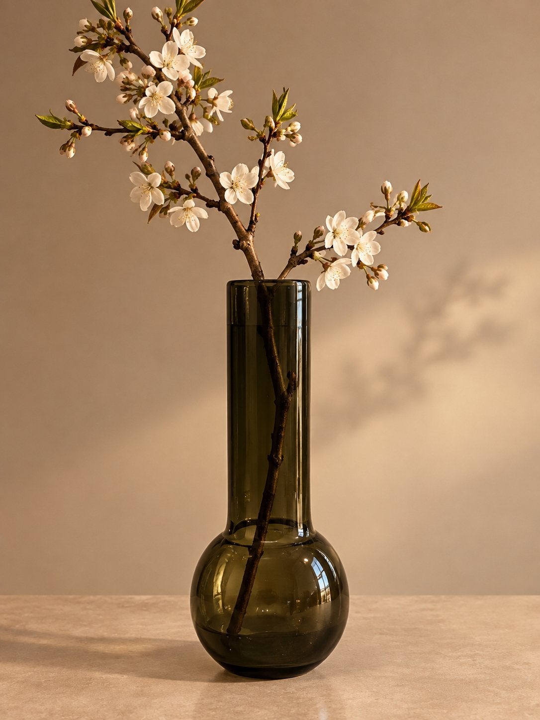 DUTZ vaas, zwart glas, Ophalen of Verzenden, Zo goed als nieuw, Zwart, Glas