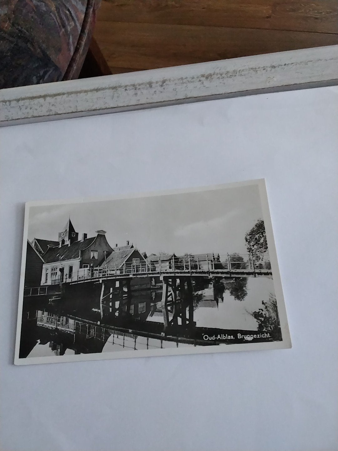 Oude ansichtkaart Oud-Alblas, Bruggegezicht, Ophalen of Verzenden