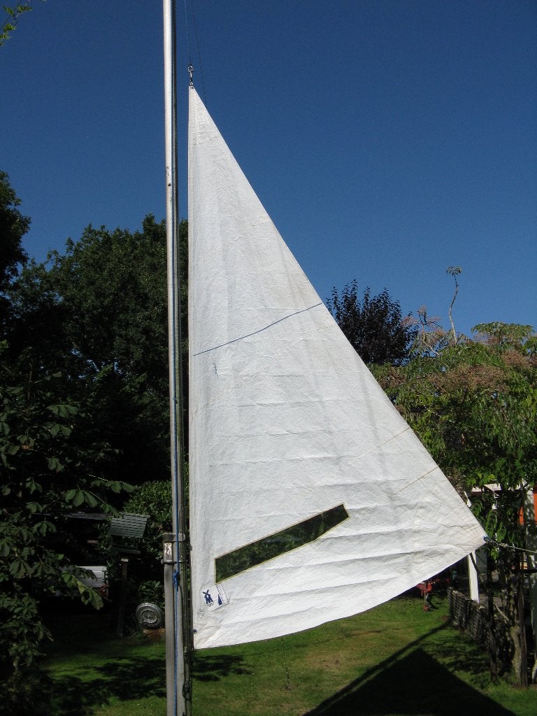 Fok nette wedstrijdfok met venster  voorlijk 410 cm, Gebruikt, Minder dan 15 m², Ophalen of Verzenden, Genua of Fok