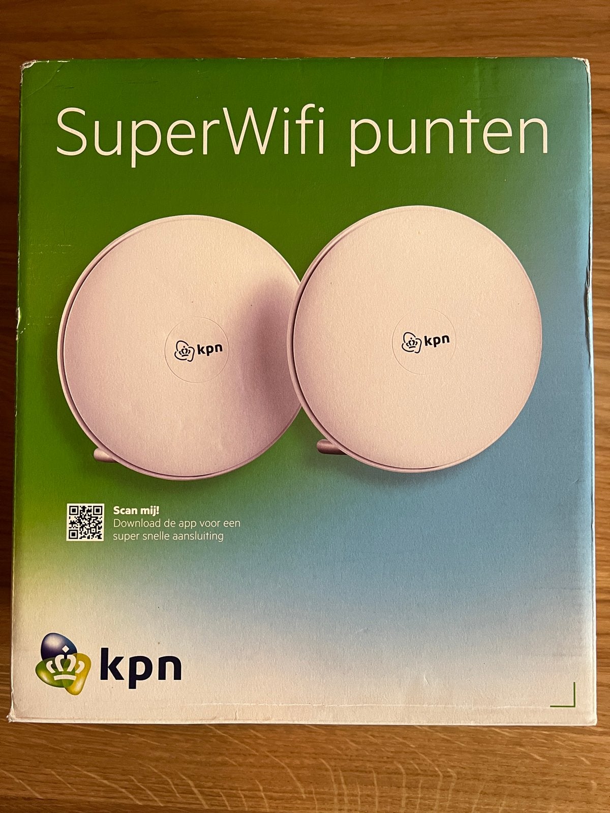 Set van 2 witte KPN SuperWifi Punten incl. voet en adapter, Ophalen of Verzenden, Gebruikt