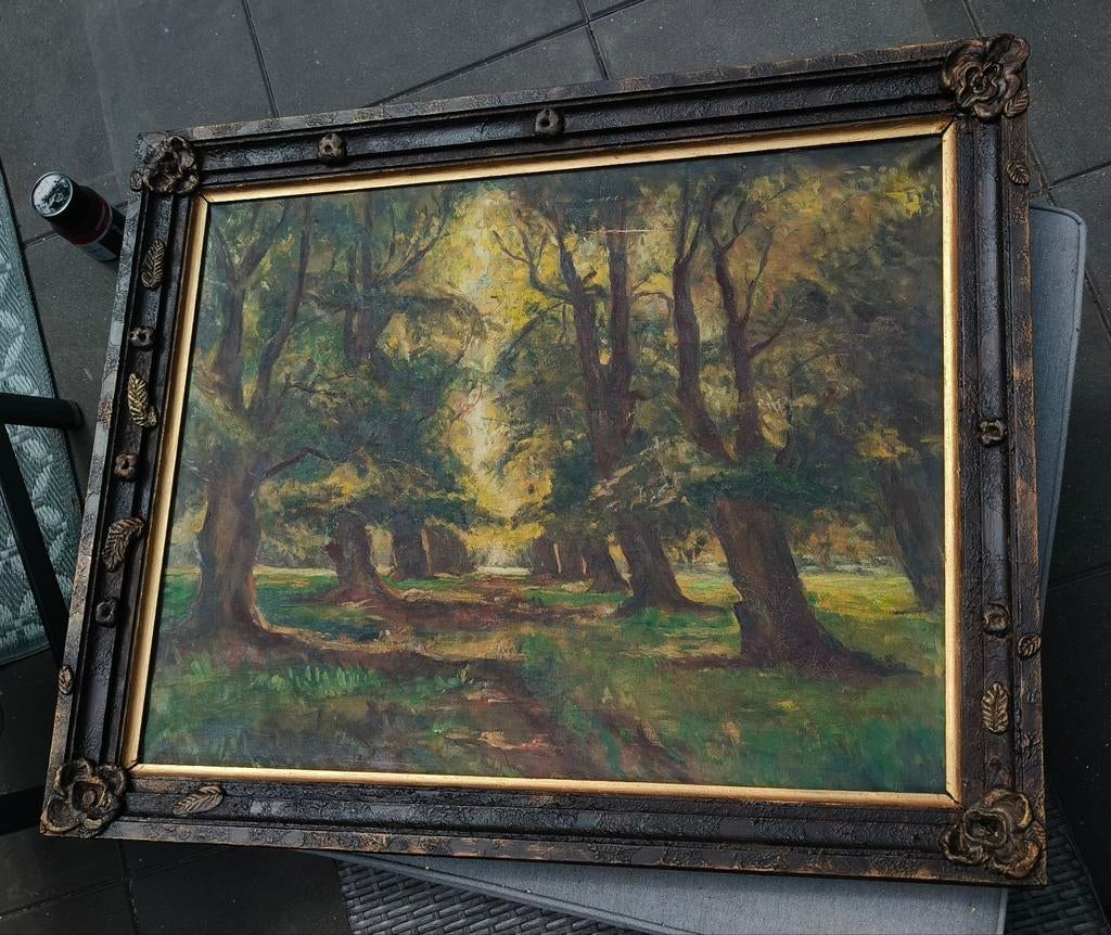 Groot schilderij bos, Ophalen