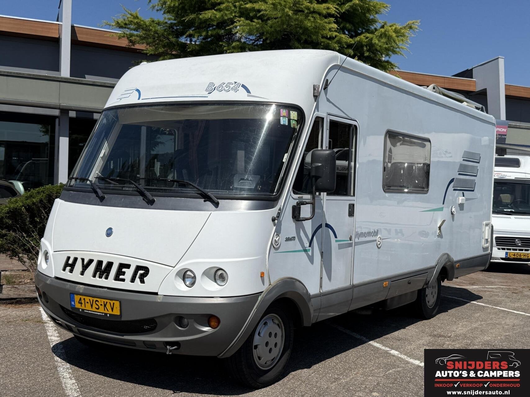Hymer B564 met airco in de leefruimte, Caravans en Kamperen, Campers, Integraal, Dakluik, Bedrijf, Airconditioning