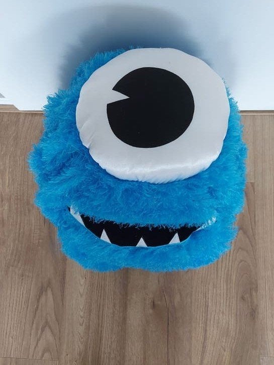 Zacht blauw monster met één oog - 70 cm, Kinderen en Baby's, Ophalen, Gebruikt, Overige typen, Blauw