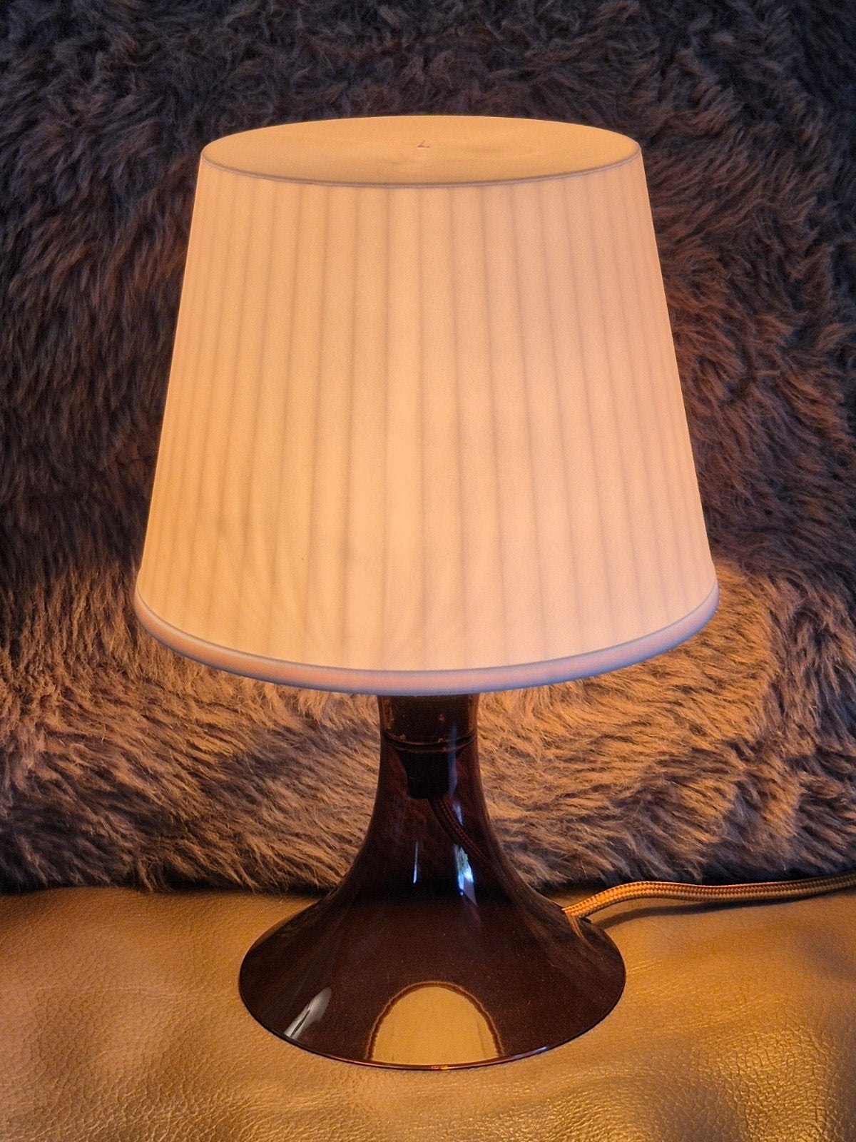 Ikea lampan B0201 29cm XXL Bruine uitvoering, Kunststof, Gebruikt, Vintage, E14 (klein)