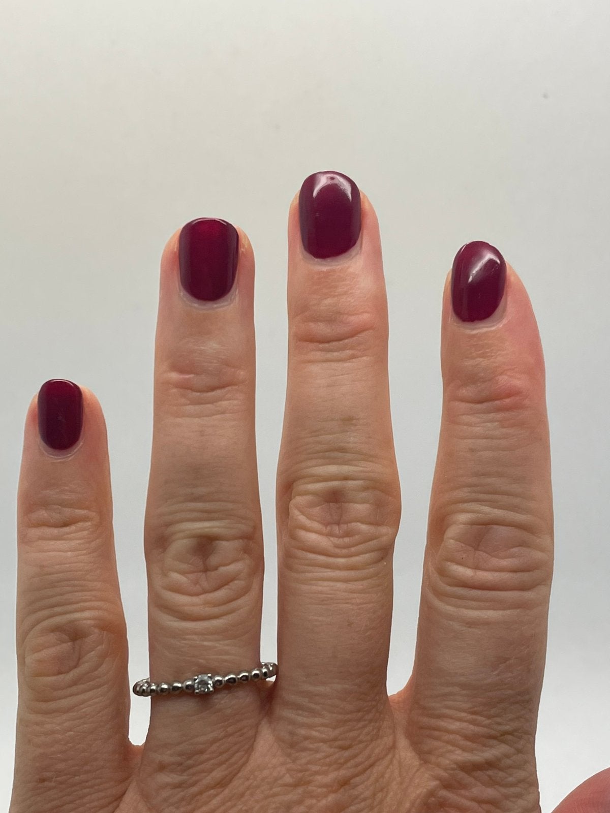 F898 Prachtige zilveren bolletjes (aanschuif)ring maat 18,5, Sieraden, Tassen en Uiterlijk, 18 tot 19, Ophalen of Verzenden, X