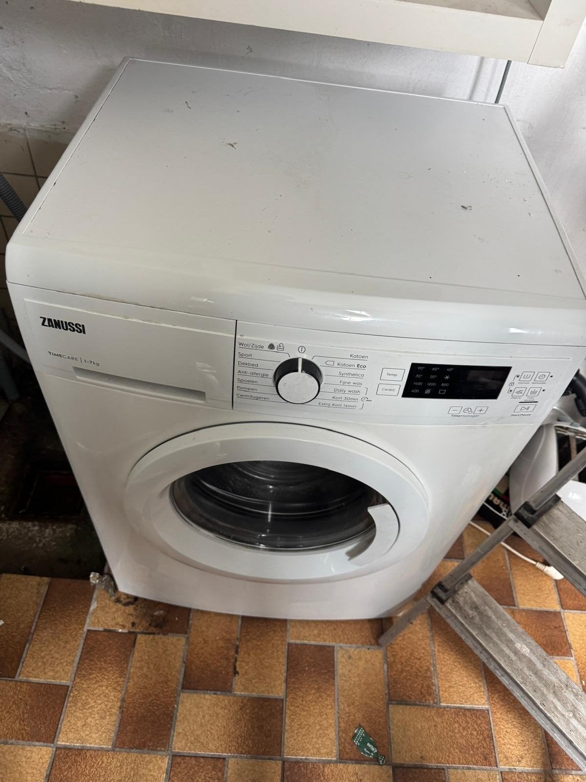 Zanussi TimeCare 1-7kg Wasmachine - Gebruikt, Ophalen, Gebruikt, Wolwasprogramma, Voorlader