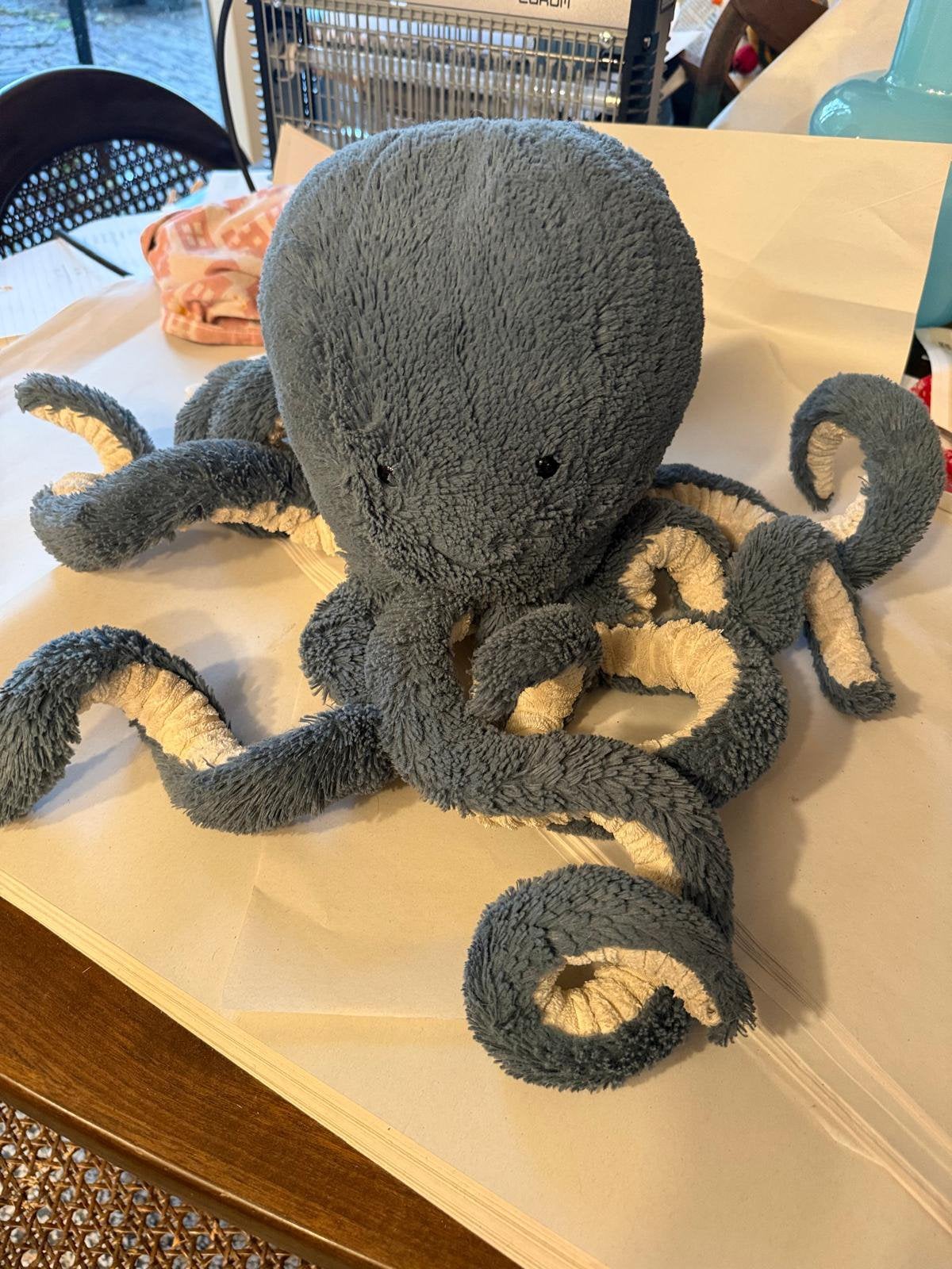 Jellycat Storm Octopus Large, Overige typen, Blauw, Ophalen of Verzenden, Groot (groter dan 80 cm)