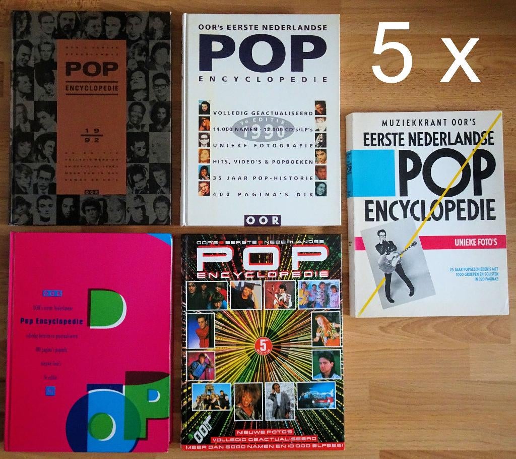 5 x OOR pop encyclopedie in zeer goede staat, Ophalen of Verzenden, Zo goed als nieuw, OOR, Algemeen