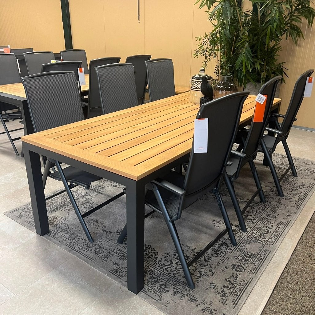 Capri Tuinset | Showroommodel, Tuin en Terras, Tuinsets en Loungesets, Ophalen, Gebruikt, 6 zitplaatsen, Aluminium