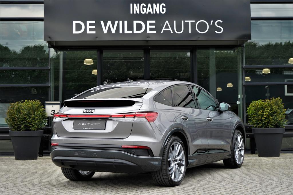 Audi Q4 Sportback e-tron 40 S-line RS-seats Pano Camera Keyl, Automaat, Achterwielaandrijving, Gebruikt, Zwart
