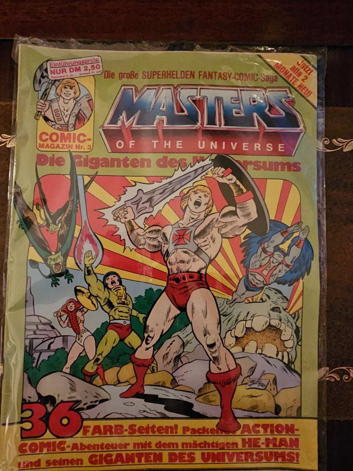 Zeldzame MOTU He-Man comic 1984 - Nieuw in verpakking, Eén stripboek, Ophalen of Verzenden, Nieuw