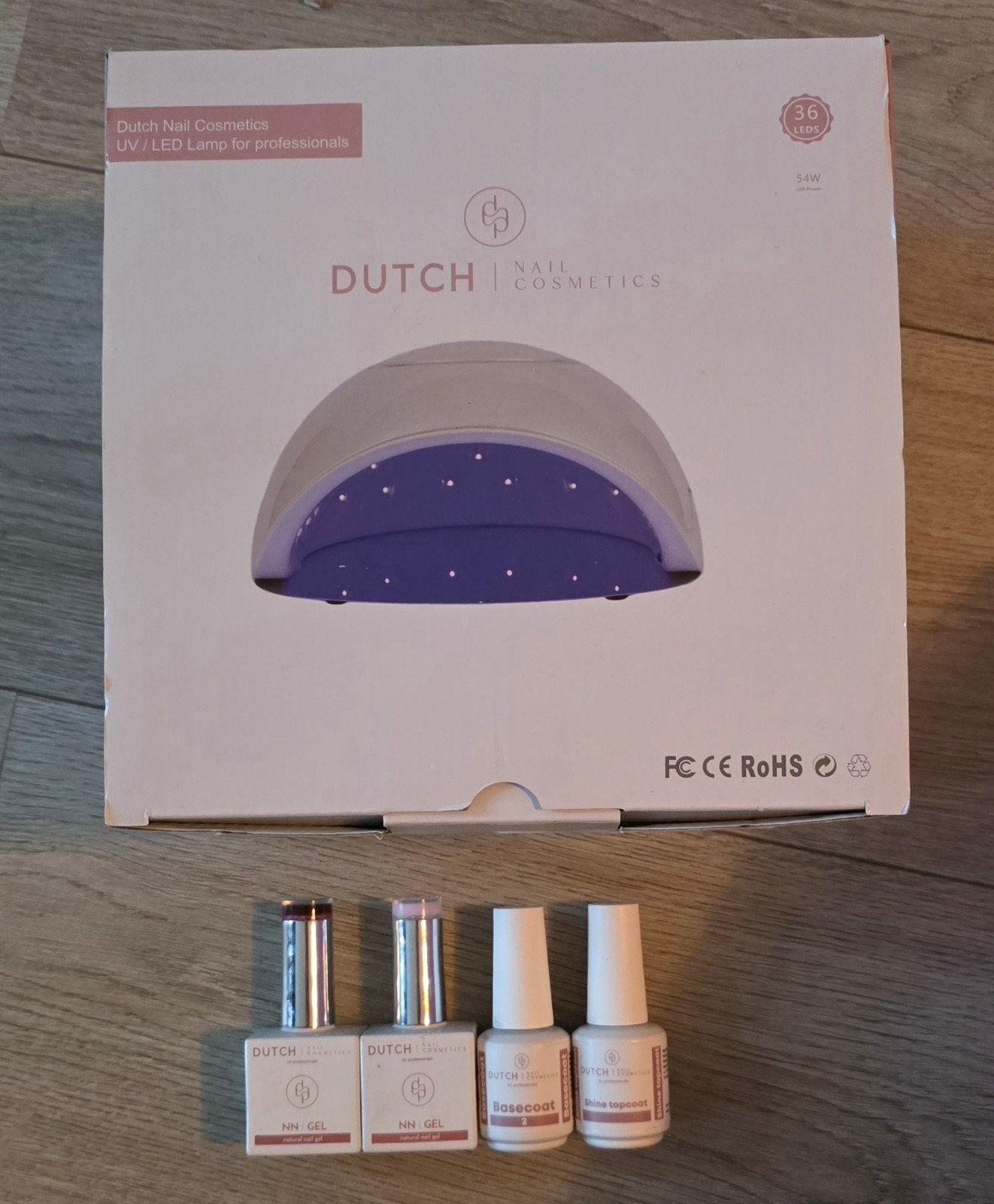 Dutch nail cosmetics, gellack uv lamp set, Wit, Ophalen of Verzenden, Zo goed als nieuw, Handen en Nagels