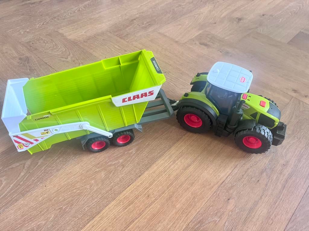 Dickie Toys Claas- Tractor & Aanhangwagen- Speelgoedvoertuig, Kinderen en Baby's, Speelgoed | Speelgoedvoertuigen, Ophalen, Zo goed als nieuw