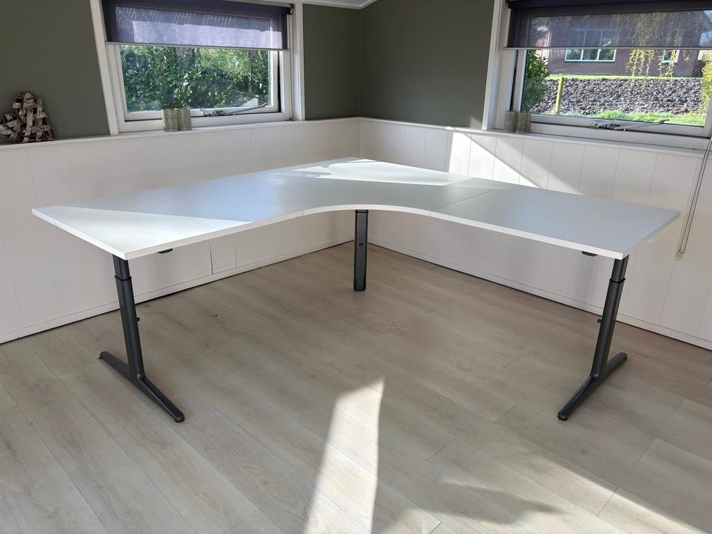 Ahrend hoekbureau wit 200x200, Ophalen, Gebruikt, Spaanplaat of MDF, Hoekbureau