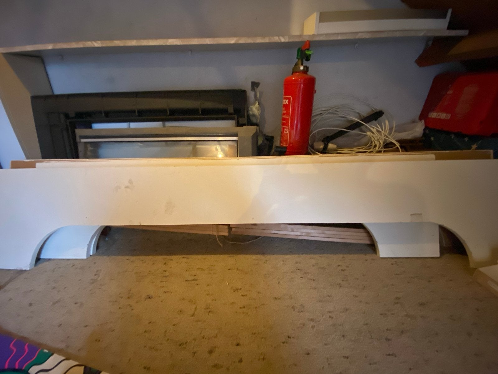 Houten bedframe onderdelen (mogelijk incompleet), Ophalen, Gebruikt, Wit, Hout