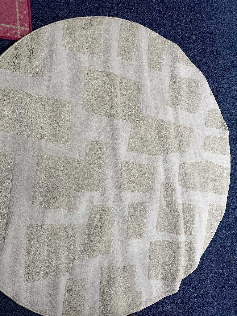 Vloerkleed rond 200cm WD-028, Ophalen, Rond, 200 cm of meer, Crème