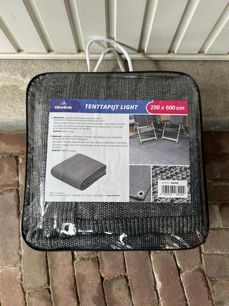 Obelink Tenttapijt Light 250x600 cm en Grondzeil, Ophalen, Zo goed als nieuw
