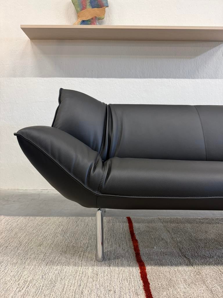Nieuw Leolux Tango Bank 3 zits Senso Black Design, Leolux, 75 tot 100 cm, Ophalen of Verzenden, Rechte bank