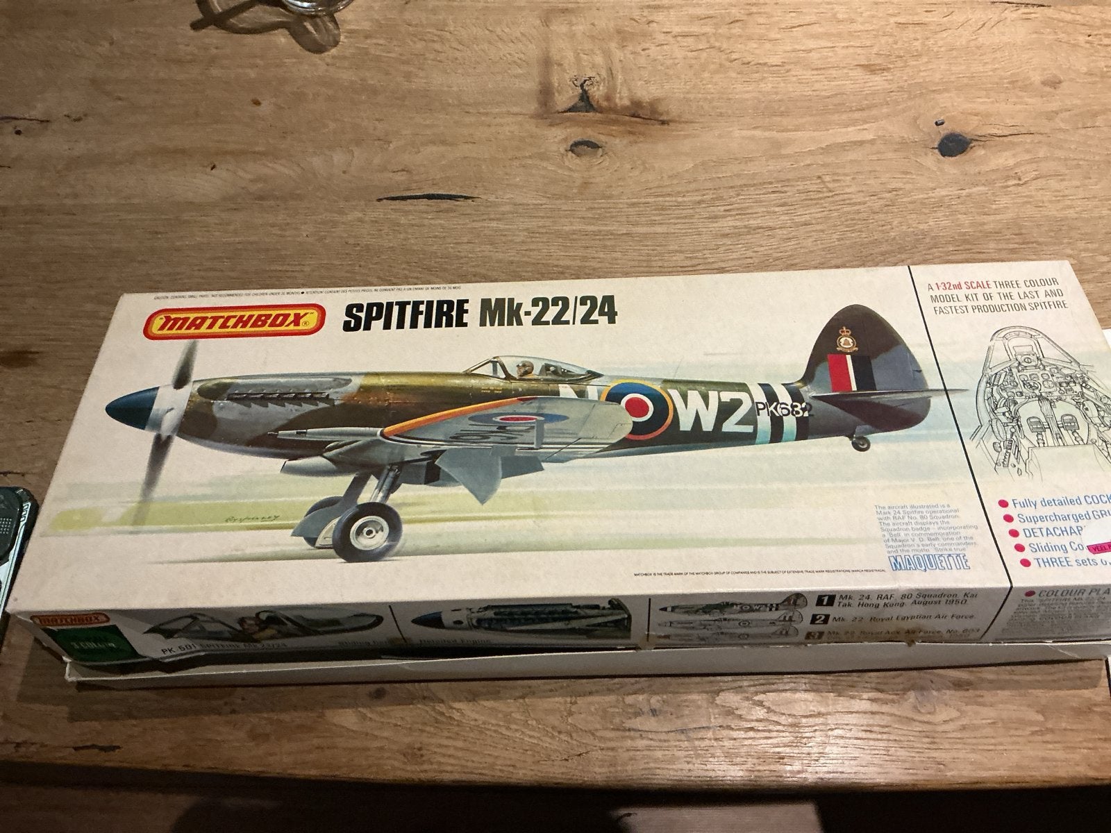 Matchbox Spitfire Mk-22/24 Modelbouw Vliegtuig, Overige merken, Nieuw, Ophalen of Verzenden, Groter dan 1:72