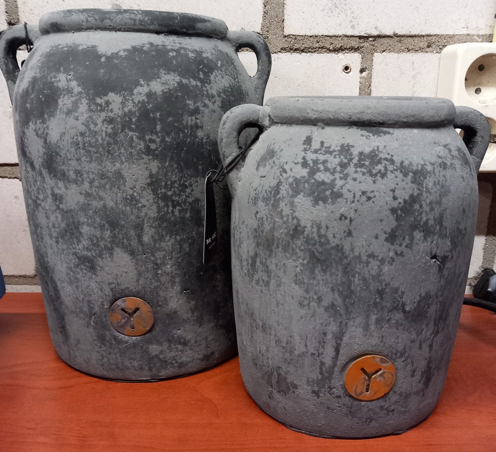 2x Brynxz bloempotten nieuw, Ophalen, Kunststof, Rond, Nieuw