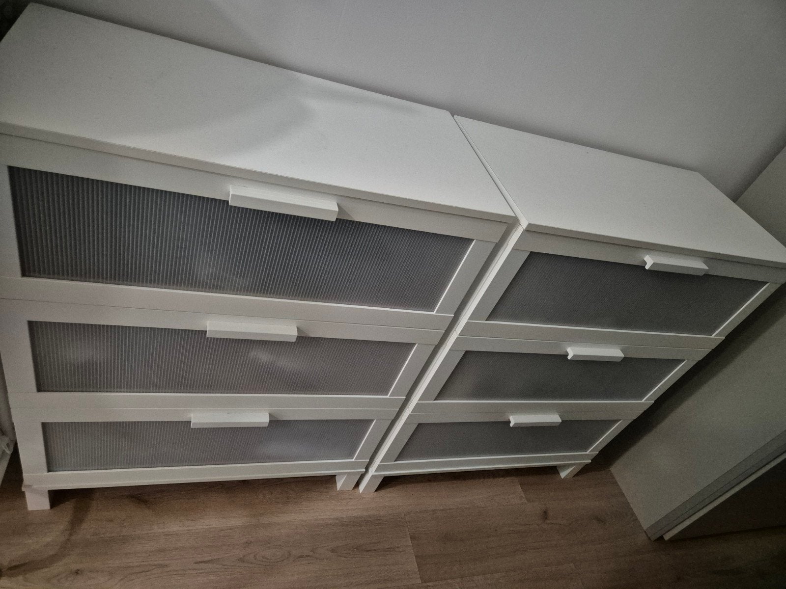 2x IKEA BRIMNES ladekast met 3 lades, Ophalen, Gebruikt, 50 tot 100 cm, 3 of 4 laden