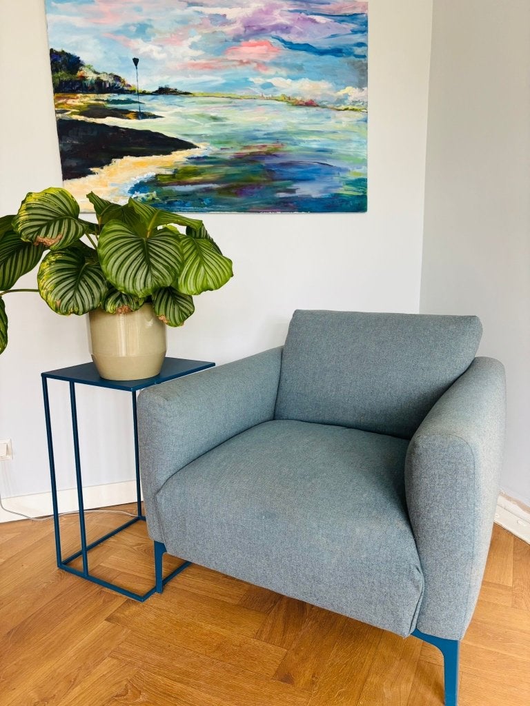 Fauteuil incl. bijzettafeltje - Bert Plantagie, Ophalen of Verzenden, Zo goed als nieuw, Stof, 75 tot 100 cm