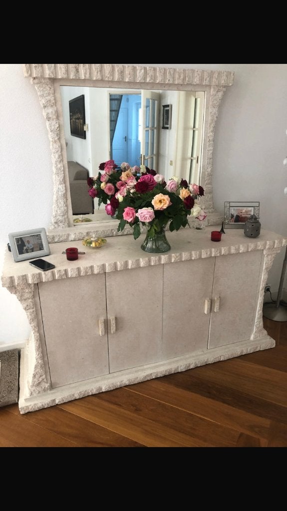 Dressoir met spiegel, Ophalen, Gebruikt, 25 tot 50 cm