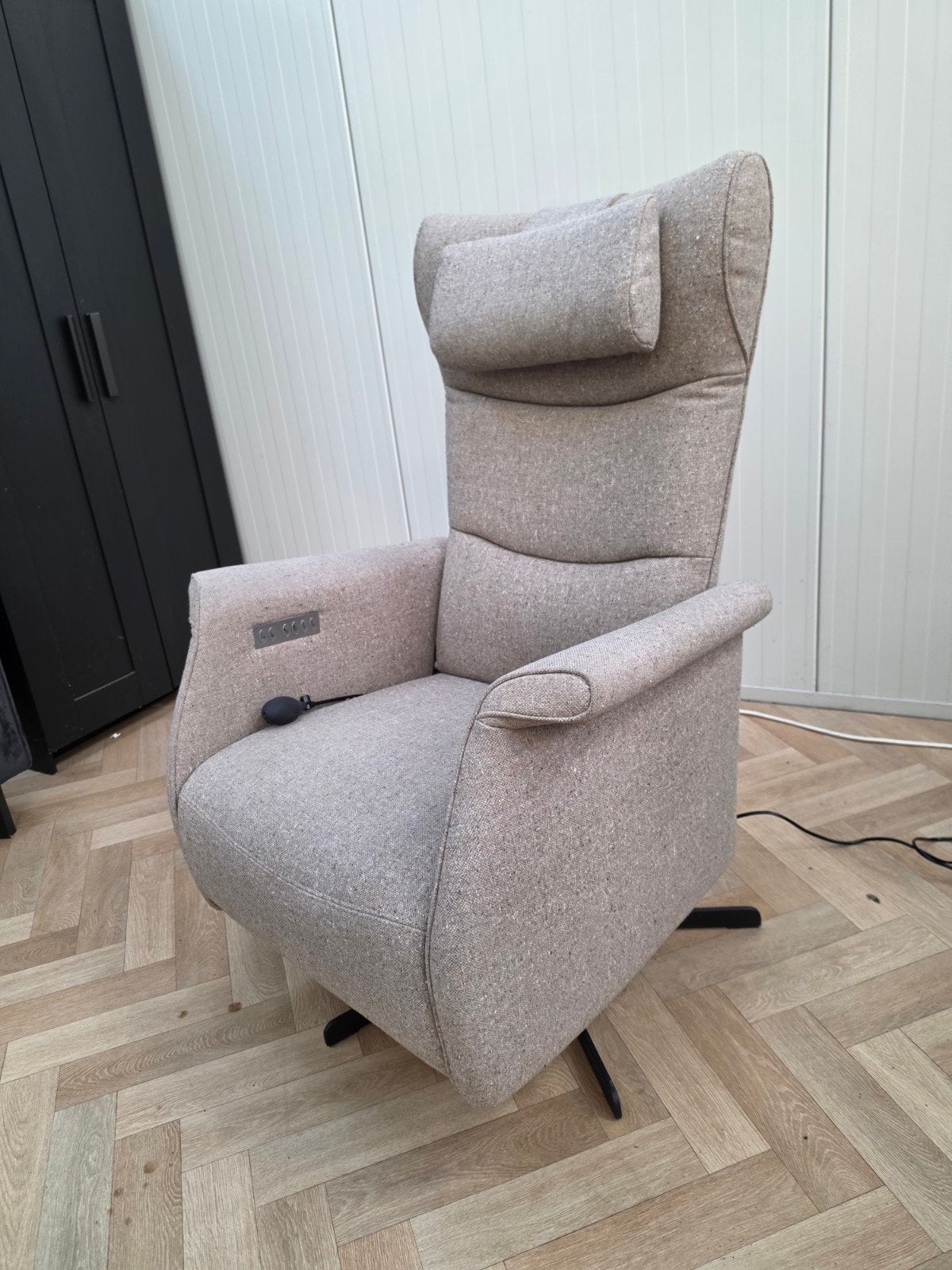 prominent relaxfauteuil ster wilson stof grijs modern, Ophalen, Nieuw, Stof, 50 tot 75 cm