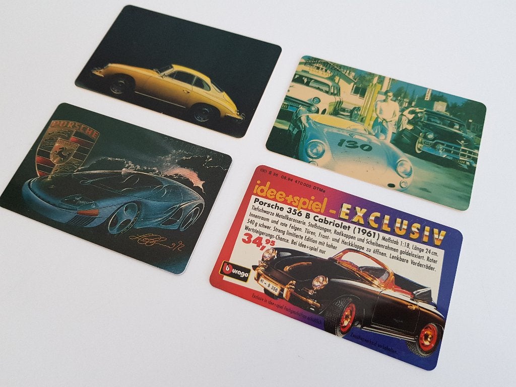 4 Porsche telefoonkaarten - 3x in originele verpakking - ’90, Ophalen of Verzenden, Buitenland