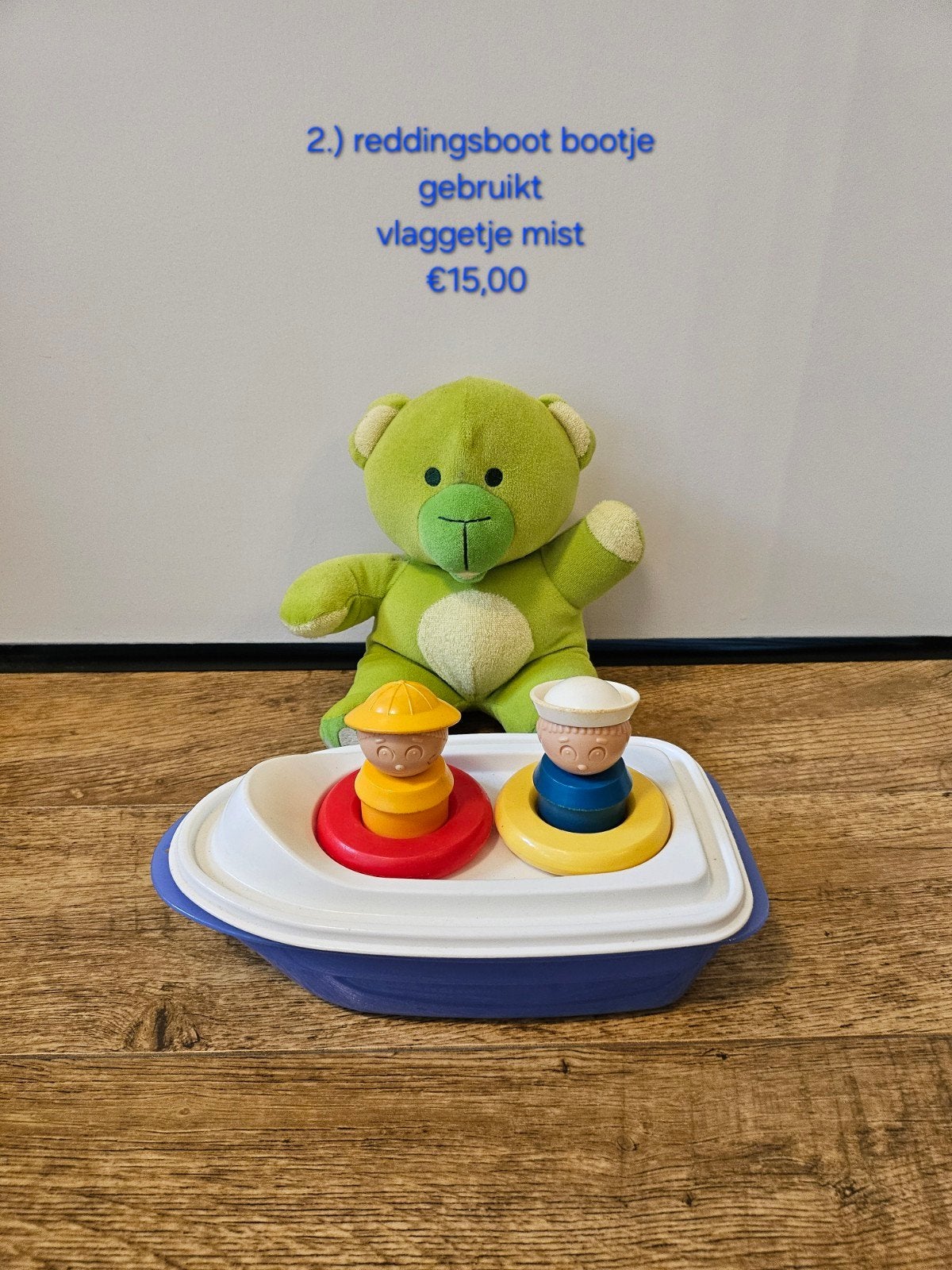 2.) Tupperware tuppertoys reddingsboot bootje mist vlag nr 2, Ophalen of Verzenden, Gebruikt, Overige kleuren, Overige typen