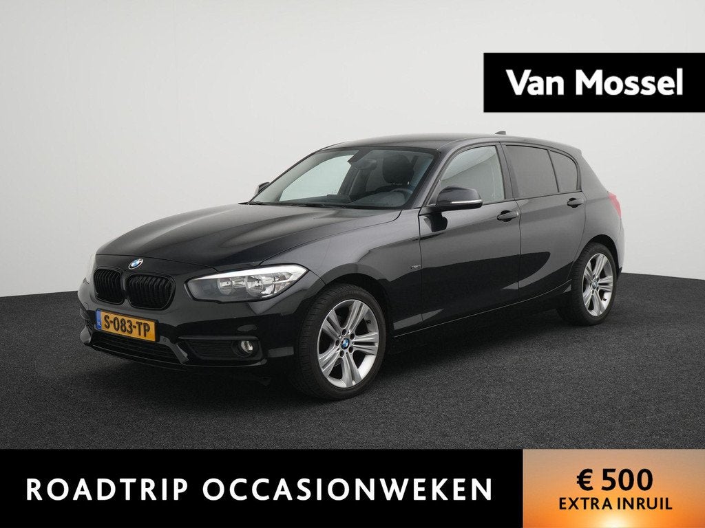 BMW 1-serie 116i Edition Sport Line Shadow | NAVIGATIE | CRU, Auto's, BMW, 1-Serie, 12 maanden, Euro 6, Zwart