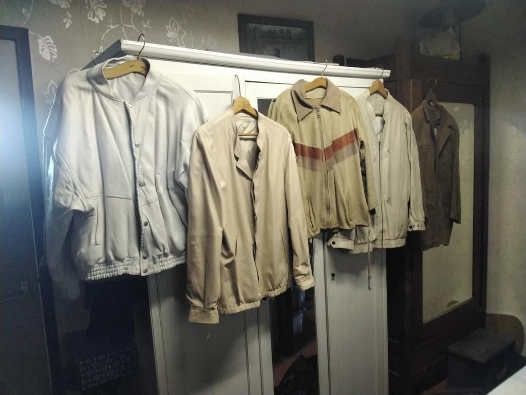 Vintage leren jassen, 2 suède, alles in 1 koop, Ophalen