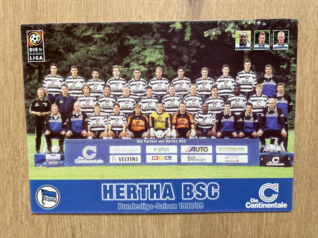 Elftalfotokaart Hertha BSC 1998-1999., Ophalen of Verzenden, Nieuw, Spelerskaart