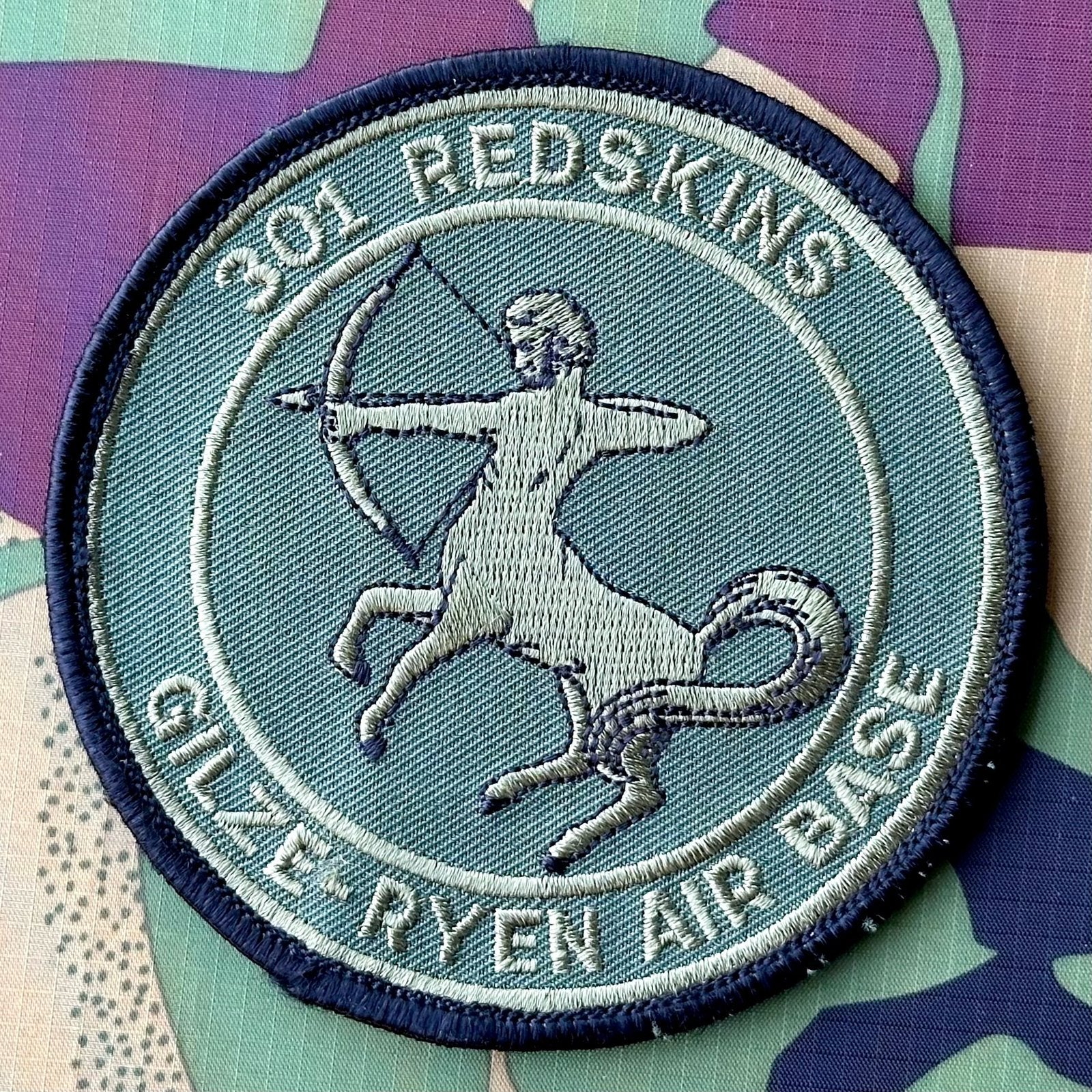 Patch RNLAF 301 SQN Redskins, Verzamelen, Ophalen of Verzenden, Luchtmacht, Nederland, Embleem of Badge
