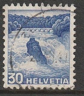 Zwitserland 1936 303 Landschap 30c, Gest, Ophalen of Verzenden, Gestempeld