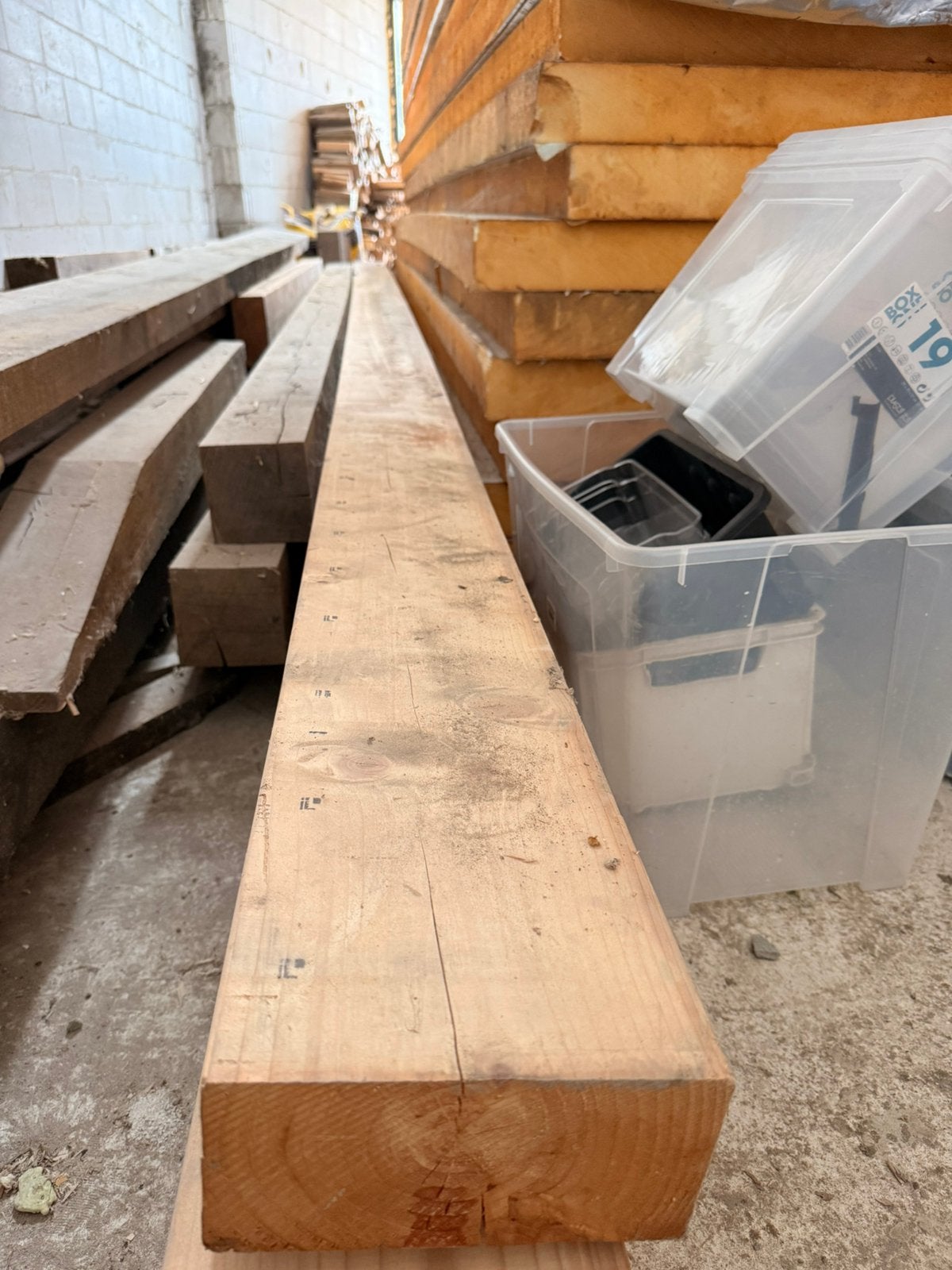 3x Vuren balk 100x200mm (netto 95x195mm) geschaafd, Ophalen, Zo goed als nieuw, 250 cm of meer, Balken