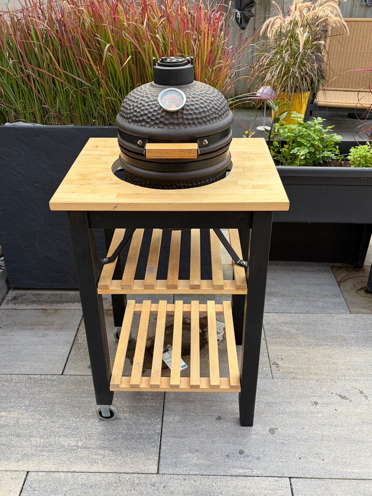 Kamado BBQ met onderstel en wielen, Tuin en Terras, Ophalen, Gebruikt
