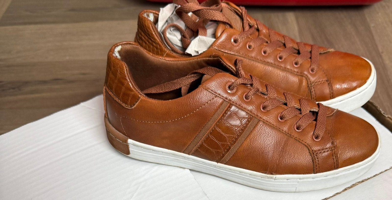Esprit leren dames sneakers maat 38 zgan, Ophalen of Verzenden, Zo goed als nieuw, Bruin