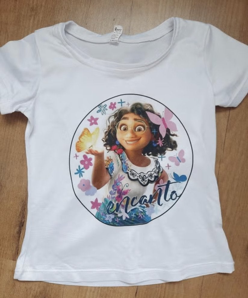 Encanto shirt Mirabel maat 122, Ophalen of Verzenden, Zo goed als nieuw, Meisje, Jurk of Rok