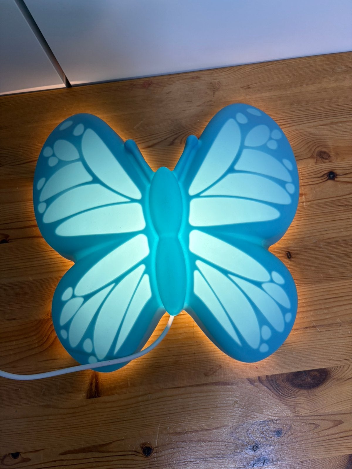 IKEA Upplyst Vlinder Lamp - Blauw, Kunststof, Blauw, IKEA, Ophalen of Verzenden